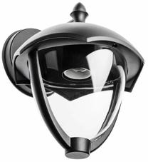 Õue seinavalgusti GTV Grande, 60W, E27, IP54, must v., 20 cm x 24.8 cm