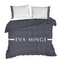 Patalynės užvalkalų komplektas Eva Minge Silk 7, balta sp./juoda sp., 70 x 80 cm, 200 x 220 cm