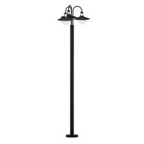 Brīvi stāvošs āra gaismeklis Eglo Sirmione, 60W, E27, IP44, zelta krās./melna krās., 20 cm x 220 cm