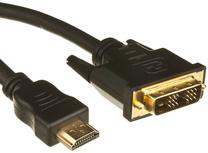 Провод RoGer DVI 18+1 male, HDMI 19 pin male, 3 м