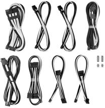 Vads Cablemod C-Series Pro ModMesh Sleeved 12V-2x6 12VHPWR Dual StealthSense Cable Kit, balta krās./melna krās.