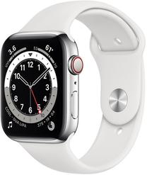 Viedais pulkstenis Apple Watch Series 6 GPS 44mm M09D3EL/A, sudraba krās.