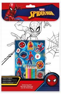 Piešimo rinkinys, su lipdukais Kids Euroswan Spiderman, įvairių spalvų