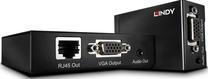 Удлинитель Lindy 300m Cat.6 VGA & Audio Extender, черный цв.