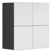 Sieninė lentyna Possi, balta/pilka, 100 cm x 42 cm x 100 cm