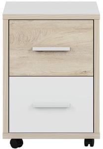 Komoda ML Meble, ąžuolo/balta, 39 cm x 40 cm x 55 cm