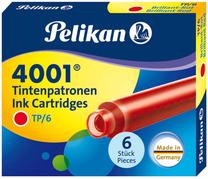 Kapsulas Pelikan 11PN301192, sarkana krās., 6 gab.
