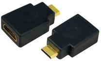 Adapteris Logilink HDMI to HDMI-mini HDMI female, Mini HDMI male, juoda sp.