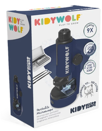 Bērnu mikroskops KidyWolf 4110401-0445, zila krās.