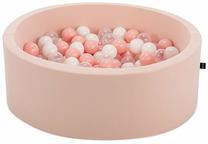 Baseins ar bumbiņām Kalune Design Bubble Pops, ⌀ 85 cm, 150 gab, caurspīdīga krās./balta krās.