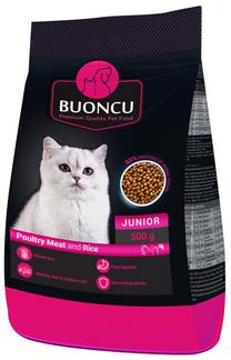 Sausas kačių maistas Buoncu, ryžiai/paukštiena, 0.5 kg
