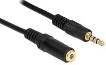 Adapteris Delock Headset Extension Cable 84668 3.5 mm female, 3.5 mm male, 3 m, melna krās.