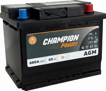 Akumuliatorius Champion Power, 12 V, 60 Ah, 680 A