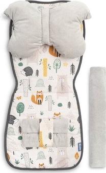 Ieliktnis ratiņiem Sensillo Deluxe Forest World, balta krās./dzeltena krās./pelēka krās.