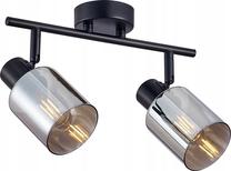 Valgusti lagi Italux Santia SPL-65342-2-BK-SG, E14, 2 x 40 W, läbipaistev v./hall v. / must v.