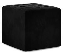 Pufas Nolla Mat Velvet 99, juoda sp., 40 cm x 40 cm x 41 cm