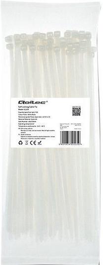 Крепежные хомуты Qoltec, 100 шт., белый цв.