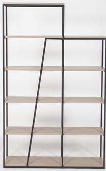 Pastatoma lentyna Kalune Design Pal Kitaplýk 855DTE3729, juoda sp./šviesiai ruda sp., 178 cm x 110 cm x 29 cm