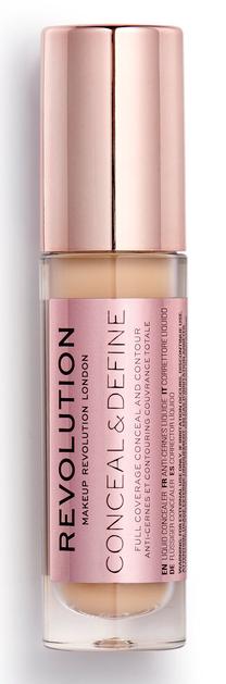 Veido kosmetika Makeup Revolution London Conceal & Define, šviesiai ruda sp., c7.5, 4 g