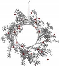 Ziemassvētku vainags Fééric Lights and Christmas, 440 mm, sudraba krās.