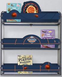 Sieninė lentyna Kalune Design Basketball Drue-02, tamsiai mėlyna sp., 98 cm x 66 cm x 7.5 cm