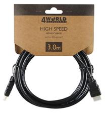 Провод 4World HDMI-A 19 pin female, HDMI 19 pin female, 3 м