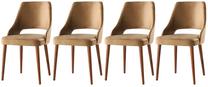 Kėdžių rinkinys Kalune Design Acelya 646LCN1160, matinė, ruda sp., 50 cm x 50 cm x 90 cm, 4 vnt.