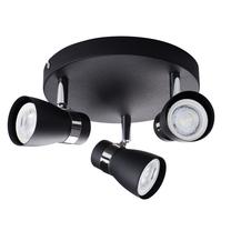 Lampa griesti Kanlux Enali EL-3O B, GU10, 3 x 10 W, melna krās. / melna krās.