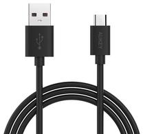 Laidas Aukey, Micro USB/USB 2.0 Type A, juoda sp.