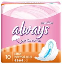 Higieniniai paketai Always Sensitive, Normal Plus, 10 vnt.