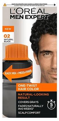 Matu krāsa L’Oréal Paris Men Expert One-Twist, natural black krās., 02, 50 ml