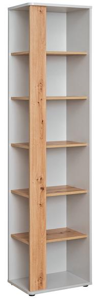 Pastatoma lentyna ASM Vivero Typ 10, ąžuolo sp./pilka sp., 198 cm x 35 cm x 49 cm
