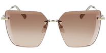 Спортивные солнцезащитные очки Longchamp LO142S 718, 59 мм, коричневый цв./золотой цв.