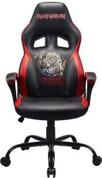 Žaidimų kėdė Subsonic Original Iron Maiden, 48 x 51 x 119 - 129 cm, juoda sp./raudona sp.