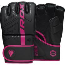 MMA pirštinės RDX Grappling F6 Matte GGR-F6MP-L, juoda sp./rožinė sp., L