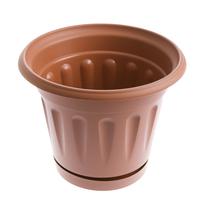 Gėlių vazonas Uniplastex Primavera UDP26, plastikinis, Ø 26 cm, ruda sp.
