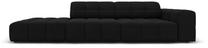 Sofa Micadoni Home Jennifer Velvet 3 Seats, juoda sp., kairinė, 262 x 102 cm x 70 cm