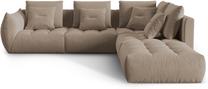 Modulinė sofa Micadoni Home Bloom Casino, šviesiai ruda sp., dešininė, 316 x 216 cm x 95 cm