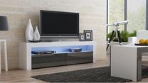 ТВ стол Pro Meble Milano 157, белый цв./серый цв., 157.5 см x 35 см x 50 см
