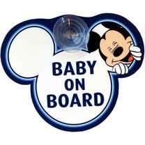 Informācijas zīme Disney "Baby on Board" Mickey, 193 cm x 16 cm, zila krās.