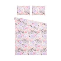 Patalynės užvalkalų komplektas Domoletti Percale Blush Spring, rožinė sp., 50 x 70 cm, 200 x 220 cm, 3 d.