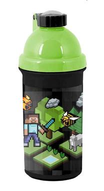 Ūdens pudele Paso Gaming 11P-07704, melna krās./zaļa krās., plastmasa, 0.5 l