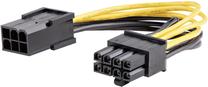 Kabelis StarTech PCI Express 6 to 8 pin PCIEX68ADAP PCI Express Power (6 pin, v 1.x), PCI Express Power (8 pin, v 2.x), 0.155 m, melna krās./dzeltena krās.