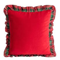Рождественский декоративный чехол на подушку Homla Tartan 759444, красный цв./зеленый цв., 45 см x 45 см