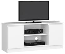 ТВ стол Akord RTV, прозрачный цв./белый цв., 40 см x 120 см x 55 см