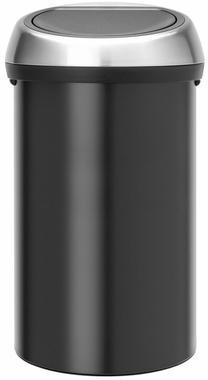 Šiukšliadėžė Brabantia Touch, juoda sp., 60 l, 71 cm x 40 cm
