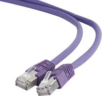 Провод Gembird RJ-45 S/FTP Cat6A LSZH RJ-45 8P8C, RJ-45 8P8C, 0.5 м, фиолетовый цв.