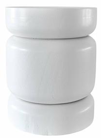 Kavos staliukas Homla Nigrum, baltas, 32 cm x 32 cm x 40 cm