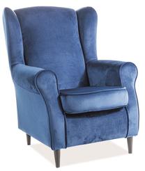 Krėslas Scandinavian Baron Velvet, mėlyna sp., 75 cm x 80 cm x 101 cm
