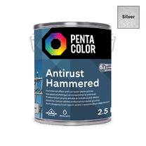 Emailvärv, universaalsed Pentacolor Anti Rust Hammered, läikiv, 2.5 l, hõbe v.